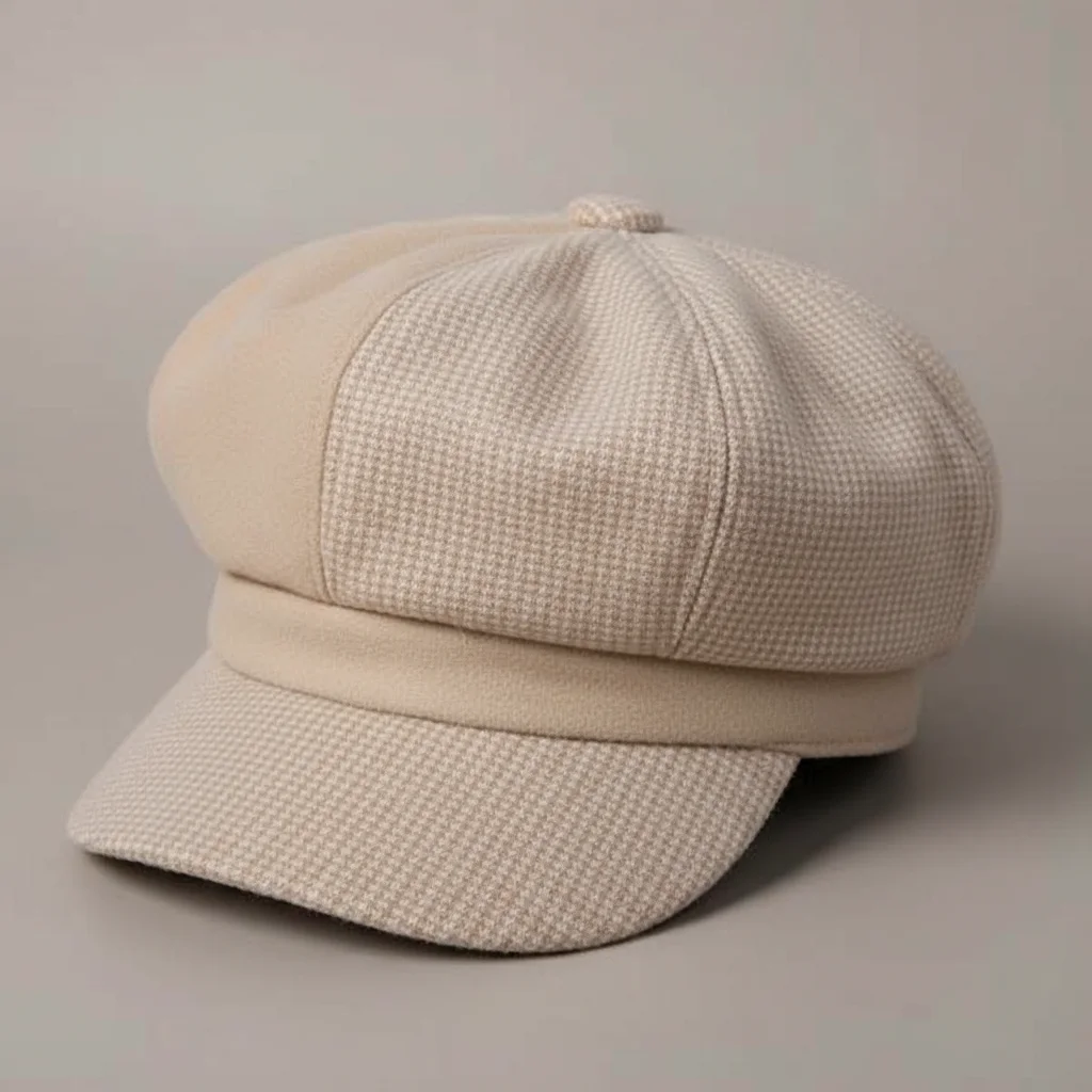 Casquette gavroche bicolore laine et coton - Vue 4 - casquette gavroche