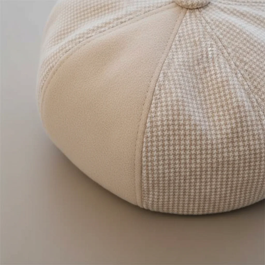 Casquette gavroche bicolore laine et coton - Vue 6 - casquette gavroche