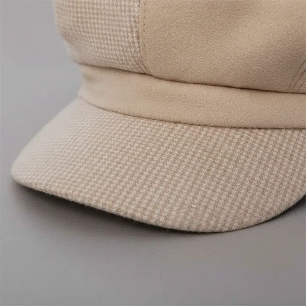 Casquette gavroche bicolore laine et coton - Vue 7 - casquette gavroche