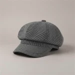 Casquette gavroche coton à carreaux ajustable - Vue 1 - casquette gavroche
