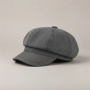 Casquette gavroche coton à carreaux ajustable - Vue 2 - casquette gavroche