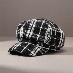 Casquette gavroche coton à carreaux style parisien - Vue 1 - casquette gavroche