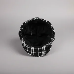 Casquette gavroche coton à carreaux style parisien - Vue 2 - casquette gavroche