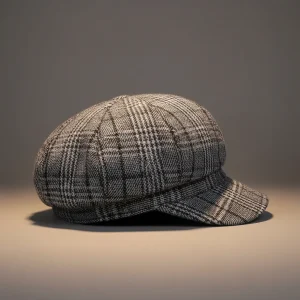 Casquette gavroche coton à carreaux style rétro - Vue 2 - casquette gavroche