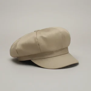Casquette gavroche coton beige femme ajustable - Vue 1 - casquette gavroche