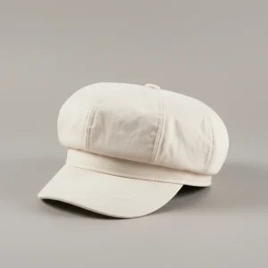 Casquette gavroche coton beige style élégant - Vue 1 - casquette gavroche