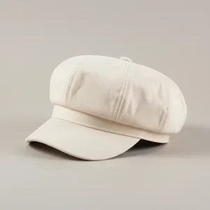 Casquette gavroche coton beige style élégant - Vue 2 - casquette gavroche