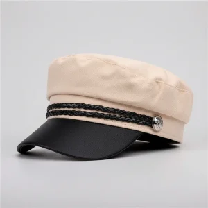 Casquette gavroche coton beige style marin femme - Vue 1 - casquette gavroche