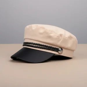Casquette gavroche coton beige style marin femme - Vue 2 - casquette gavroche
