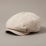 Casquette gavroche coton beige taille ajustable - Vue 1 - casquette gavroche