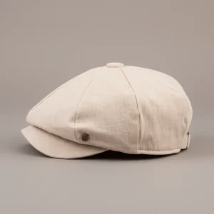 Casquette gavroche coton beige taille ajustable - Vue 2 - casquette gavroche