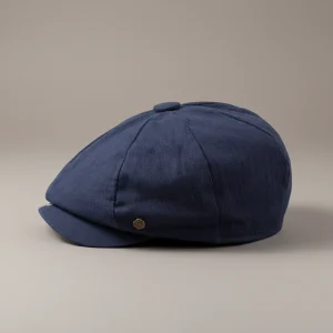 Casquette gavroche coton bleu marine ajustable - Vue 2 - casquette gavroche