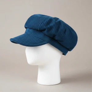 Casquette gavroche coton bleu taille unique femme - Vue 2 - casquette gavroche
