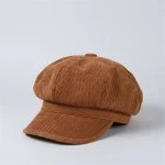 Casquette gavroche coton camel taille unique - Vue 1 - casquette gavroche