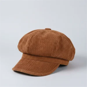 Casquette gavroche coton camel taille unique - Vue 1 - casquette gavroche