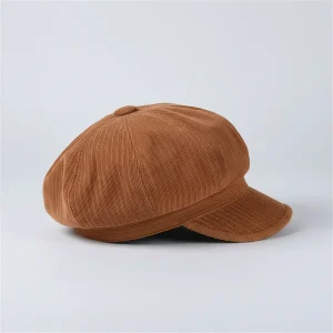 Casquette gavroche coton camel taille unique - Vue 2 - casquette gavroche