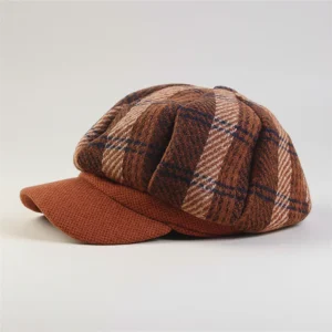 Casquette gavroche coton caramel taille ajustable - Vue 1 - casquette gavroche