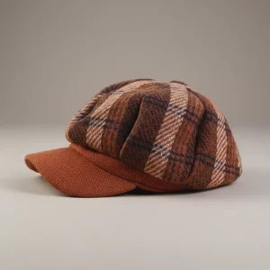 Casquette gavroche coton caramel taille ajustable - Vue 2 - casquette gavroche