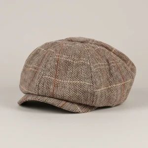 casquette gavroche coton et lin style vintage - Vue 1 - casquette gavroche