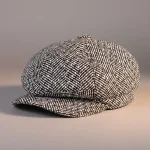 Casquette gavroche coton et polyester chevron homme - Vue 1 - casquette gavroche