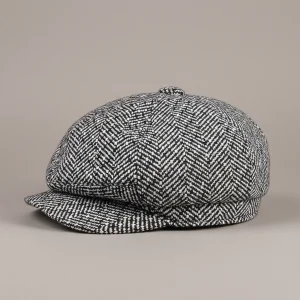 Casquette gavroche coton et polyester chevron homme - Vue 2 - casquette gavroche