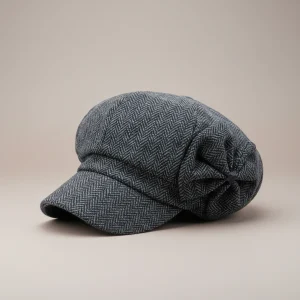Casquette gavroche coton et polyester chevron - Vue 2 - casquette gavroche