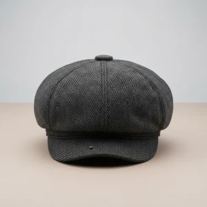Casquette gavroche coton et polyester noir - Vue 1 - casquette gavroche