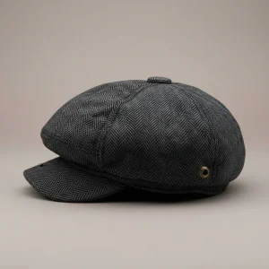 Casquette gavroche coton et polyester noir - Vue 2 - casquette gavroche