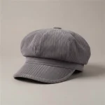 Casquette gavroche coton gris style quotidien - Vue 1 - casquette gavroche