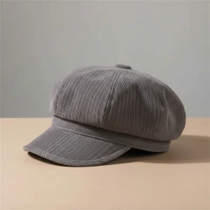 Casquette gavroche coton gris style quotidien - Vue 2 - casquette gavroche