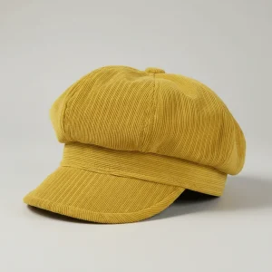 Casquette gavroche coton jaune style aguicheur - Vue 2 - casquette gavroche