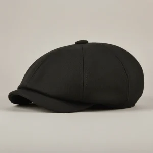 Casquette gavroche coton noir style décontracté - Vue 2 - casquette gavroche