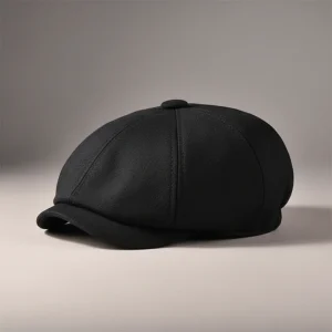 Casquette gavroche coton noir style intemporel - Vue 1 - casquette gavroche