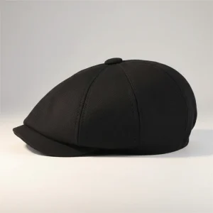 Casquette gavroche coton noir style intemporel - Vue 2 - casquette gavroche