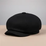 casquette gavroche coton noir style vintage - Vue 1 - casquette gavroche