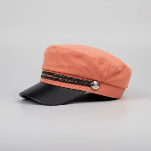 Casquette gavroche coton orange style marin - Vue 2 - casquette gavroche