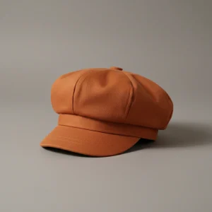 Casquette gavroche coton orange taille unique - Vue 1 - casquette gavroche