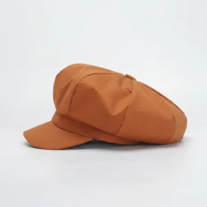Casquette gavroche coton orange taille unique - Vue 2 - casquette gavroche
