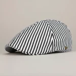 casquette gavroche coton rayé style décontracté - Vue 1 - casquette gavroche