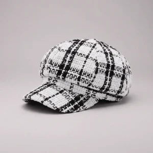 casquette gavroche coton rayé style rétro - Vue 1 - casquette gavroche