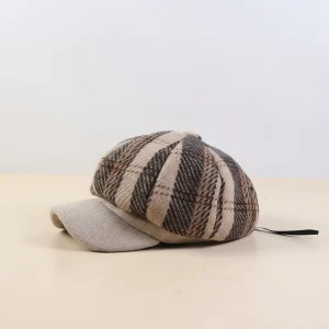 Casquette gavroche coton rayé taille ajustable - Vue 2 - casquette gavroche