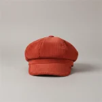 Casquette gavroche coton rouge brique femme - Vue 1 - casquette gavroche