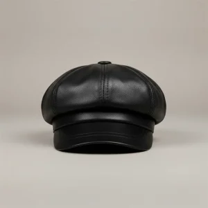 Casquette gavroche cuir femme style élégant - Vue 1 - casquette gavroche