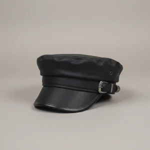 Casquette gavroche cuir femme style marin - Vue 1 - casquette gavroche