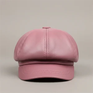 Casquette gavroche cuir femme style tendance - Vue 1 - casquette gavroche