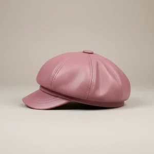 Casquette gavroche cuir femme style tendance - Vue 2 - casquette gavroche