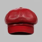 Casquette gavroche cuir femme style vintage - Vue 1 - casquette gavroche