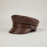 Casquette gavroche cuir souple style marin - Vue 1 - casquette gavroche