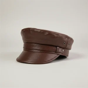 Casquette gavroche cuir souple style marin - Vue 1 - casquette gavroche