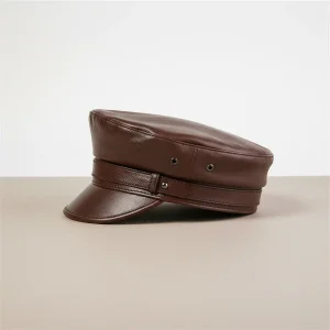 Casquette gavroche cuir souple style marin - Vue 2 - casquette gavroche